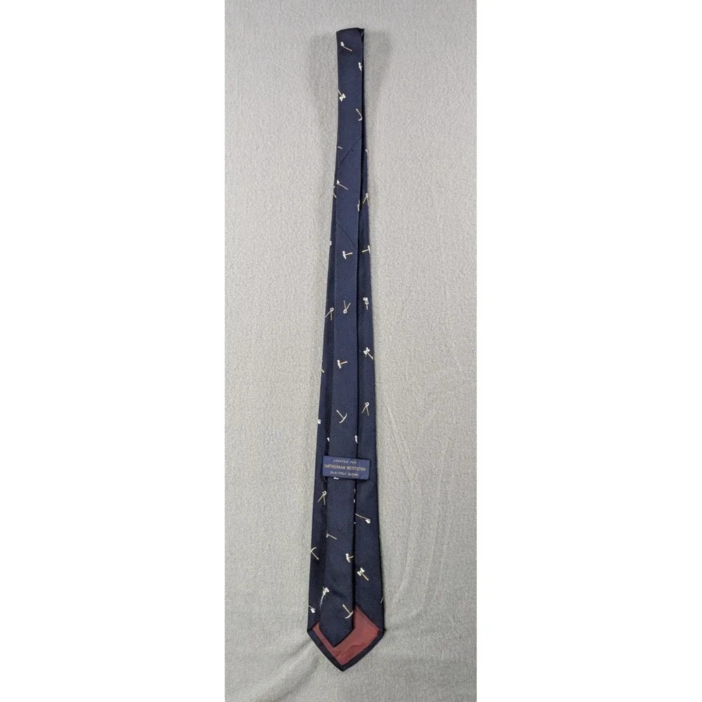 Smithsonian‎ Institution Mens Tools Museum of American History Tie OS Navy Blue